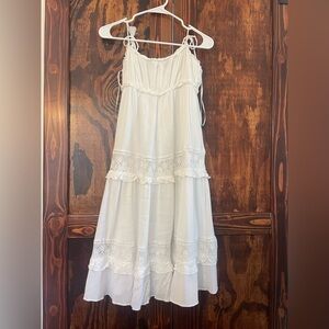 Day and moon boho white midi dress